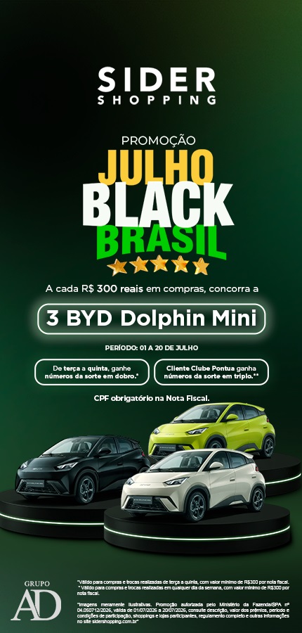 Concorra a 3 BYD Dolphin Mini no Sider Shopping