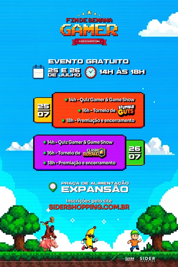 FIM DE SEMANA GAMER - INSCRIÇÕES no Sider Shopping