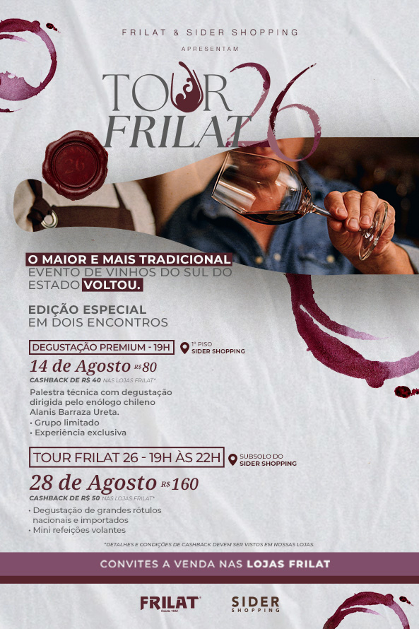 Tour Frilat 26 no Sider Shopping