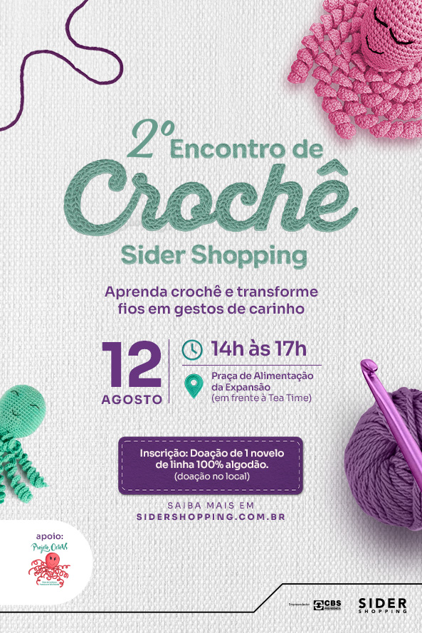 2º Encontro de Crochê no Sider Shopping