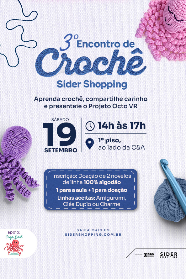 Encontro de Crochê no Sider Shopping