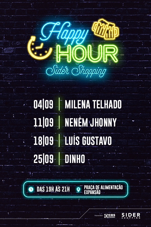 Happy Hour de Setembro no Sider Shopping