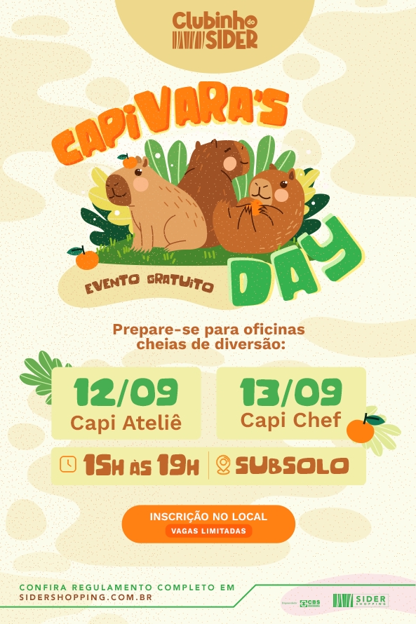 Capivara’s Day no Sider Shopping